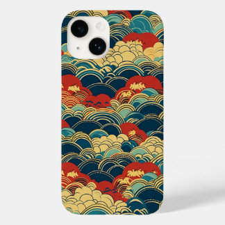 COQUE Case-Mate iPhone 日本の伝統的なヴィンテージデザインを使用したアート作品 雲