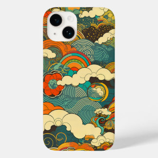 COQUE Case-Mate iPhone 日本の伝統的なヴィンテージデザインを使用したアート作品 雲