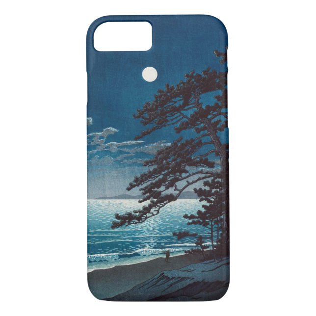 Coques Case-Mate iPhone 月の二宮海岸, lune de 川瀬巴水 à la plage de Ninomiya, Hasui (Dos)