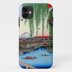 Coques Pour iPhone 柳 と 富 士, 広 Willow et le Mont Fuji, Hiroshige, Ukiy