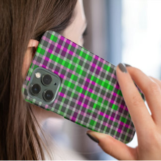 Case-Mate iPhone CASE 緑、黒、グレー、ピンクのチェック柄