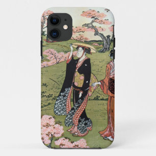 Coque Case-Mate iPhone 花 見(三), 長 Flower Viewing(3), Kiyonaga, Ukiyo-e