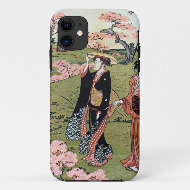 Coques Case-Mate iPhone 花 見(三), 長 Flower Viewing(3), Kiyonaga, Ukiyo-e (Dos)