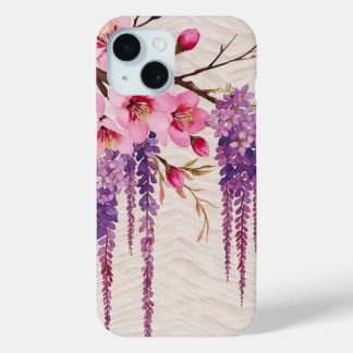 COQUE Case-Mate iPhone 藤の花和紙の調べ ― 和モダン花柄