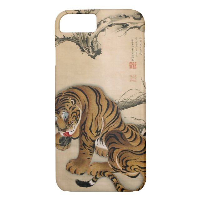 Coques Case-Mate iPhone 虎 図, 若 冲 Tiger, Jakuchú, Japon Art (Dos)