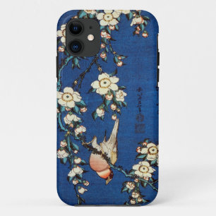 Coques Pour iPhone 鳥と枝垂桜, oiseau de 北斎 et cerisier pleurant, Hokusai