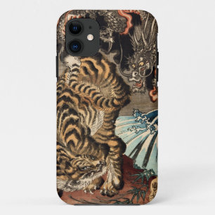 Coque Case-Mate iPhone 龍虎, tigre de 国芳 et dragon, Kuniyoshi, Ukiyo-e