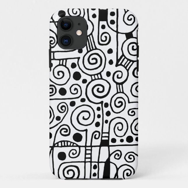 Coques Case-Mate iPhone 040512 - Noir sur blanc (Dos)