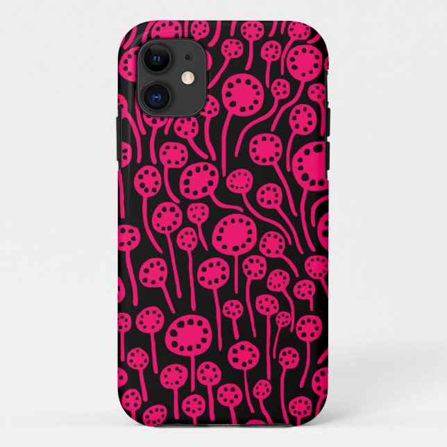 Coques Case-Mate iPhone 090512 Néon rouge sur noir (Dos)