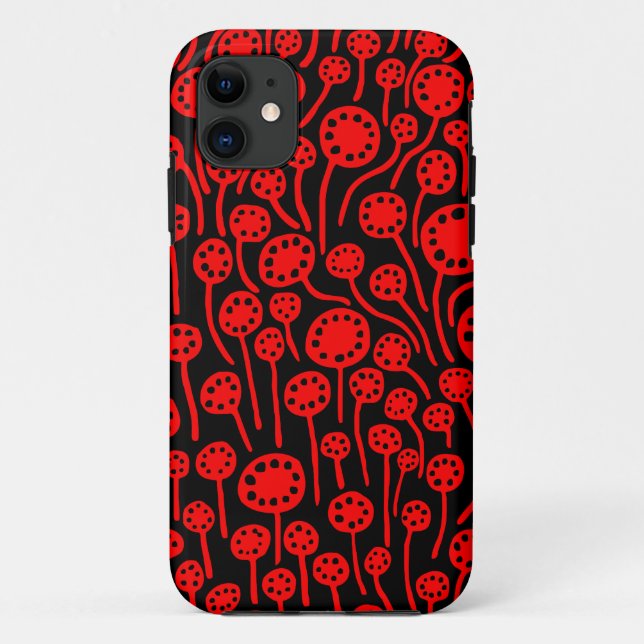 Coques Case-Mate iPhone 090512 Rouge sur noir (Dos)