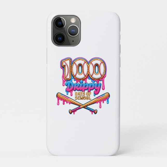 Coques Case-Mate iPhone 100 Journées Scolaires Mouillées Baseball Garçons  (Dos)