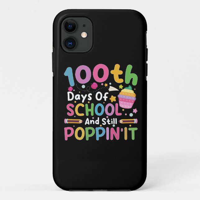 Coques Case-Mate iPhone 100 jours d'école et fille toujours branchée  (Dos)