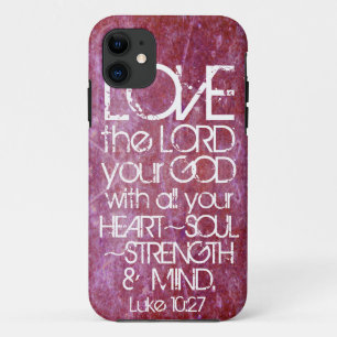Coque iPhone 11 10h27 de Luc de vers de bible d'esprit de force