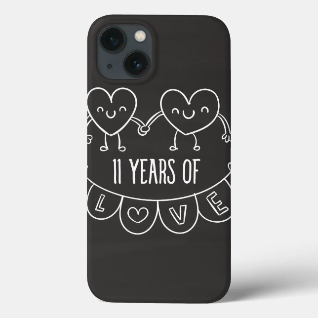 Coques Case-Mate iPhone 11e Anniversary Poison de Chalk Hearts (Verso)