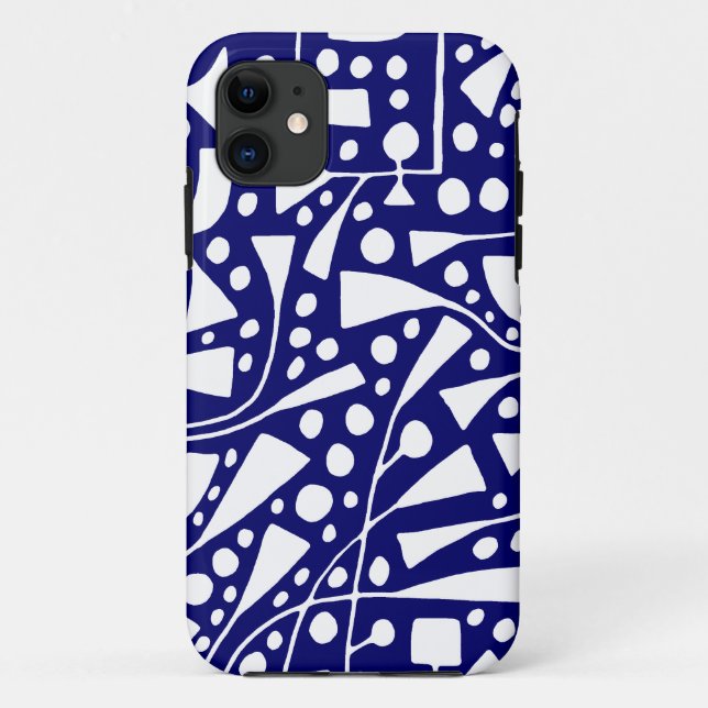 Coques Case-Mate iPhone 120112 Blanc sur Deep Navy (Dos)