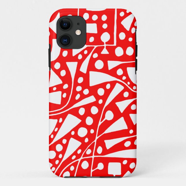 Coques Case-Mate iPhone 120112 Blanc sur rouge (Dos)