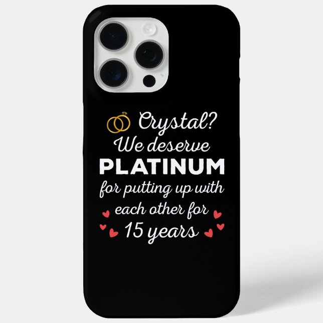Coques Case-Mate iPhone 15ème anniversaire du Mariage I - Crystal Funny Co (Verso)