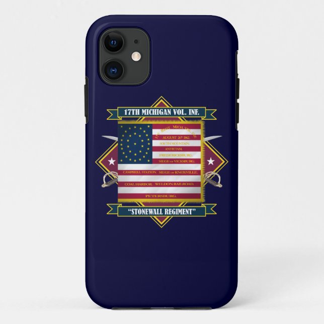 Coques Case-Mate iPhone 17e infanterie bénévole du Michigan (Dos)