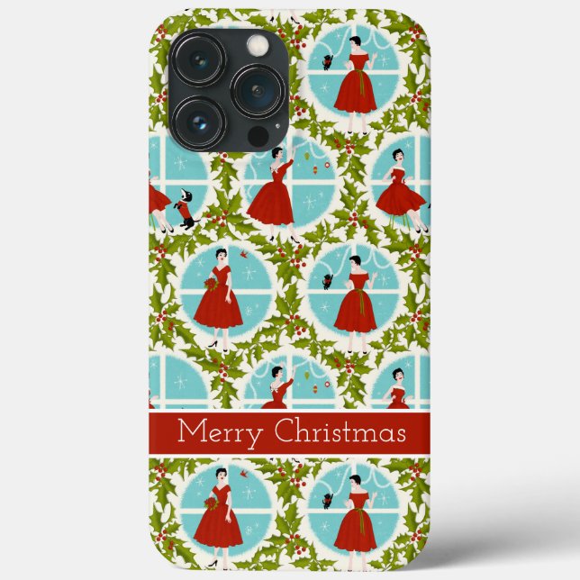 Coques Case-Mate iPhone 1950's Vintage Christmas (Verso)