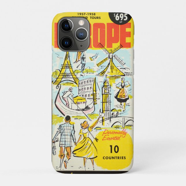 COQUES Case-Mate iPhone 1957 EUROPE TRAVEL BROCHURE COVER (Dos)