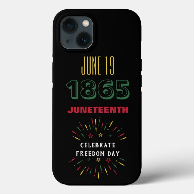 Coques Case-Mate iPhone 19 juin 1865 Juneteenth Feux d'artifice Histoire d (Verso)