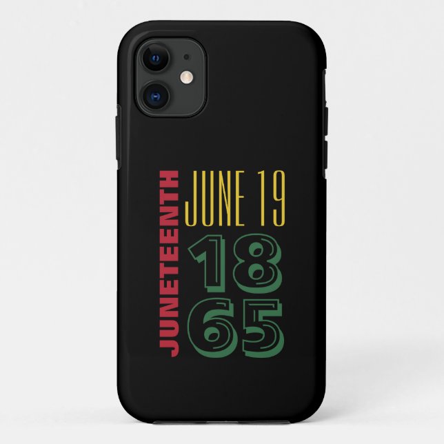 Coques Case-Mate iPhone 19 juin 1865 Typographie Histoire noire (Dos)