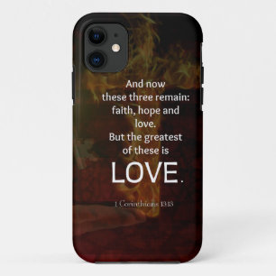 Coque iPhone 11 1 Corinthiens 13:13 Versets de la Bible Citation s