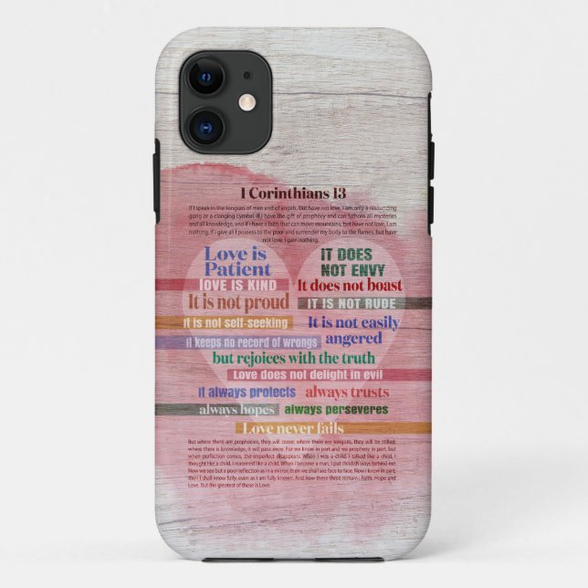 Coques Case-Mate iPhone 1 Corinthiens 13 - Amour (Dos)