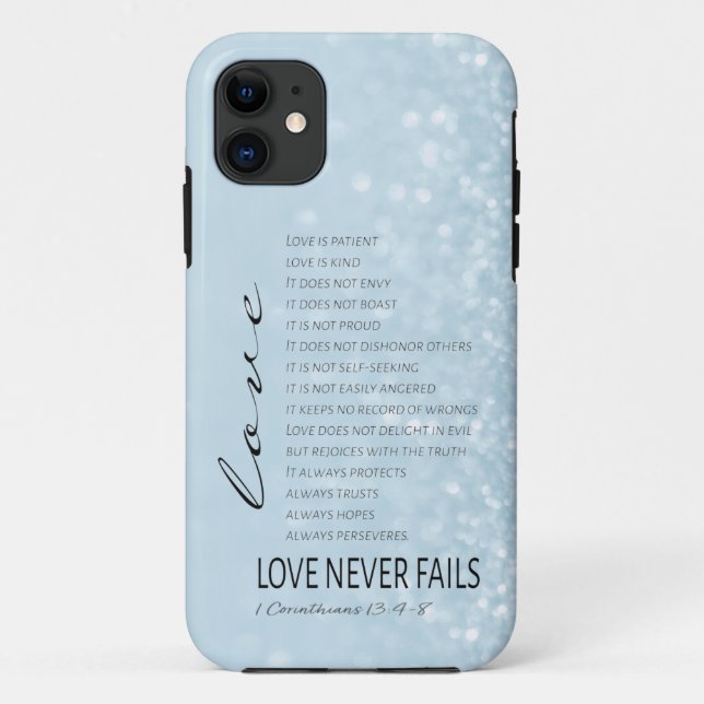 Coques Case-Mate iPhone 1 Corinthiens 13 L'amour est la Bible Verse (Dos)