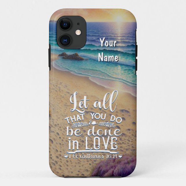 Coques Case-Mate iPhone 1 Corinthiens 16-14 Amour (Dos)