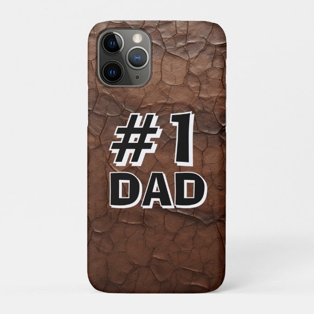 Coques Case-Mate iPhone #1 Papa aspect cuir (Dos)