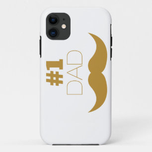Coque Case-Mate Pour iPhone #1 Papa Mustache d'or - Numéro Un