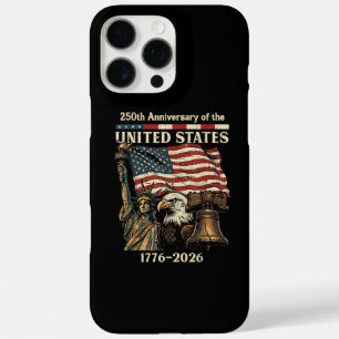 Coque iPhone 16 Pro Max 250e anniversaire des États-Unis 250 ans 4 juillet