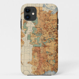 Case-Mate iPhone Case 25 densités d'augmentation de la population, USA,