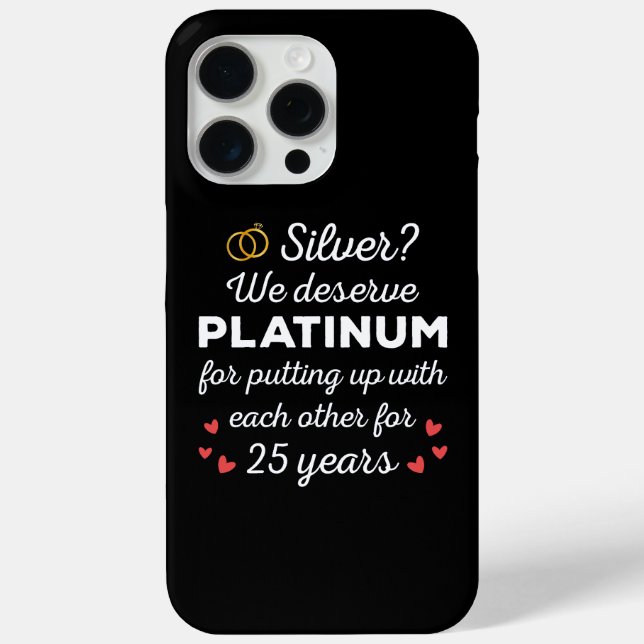 Coques Case-Mate iPhone 25e anniversaire du Mariage I - Couple drôle d'arg (Verso)