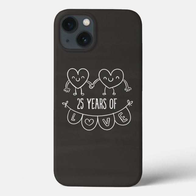 Coques Case-Mate iPhone 25e Anniversary Poison Chalk Hearts (Verso)