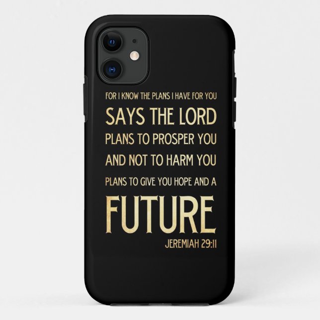 Coques Case-Mate iPhone 29:11 chrétien de Jérémie d'art de vers de bible (Dos)