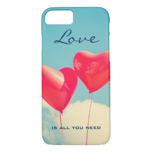 Coque Case-Mate iPhone 2 Ballons en forme de coeur rouge brillant flottan