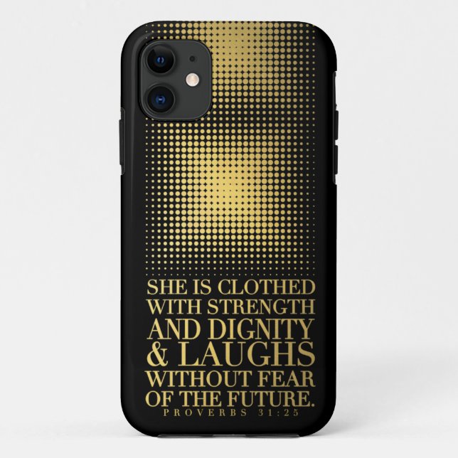 Coques Case-Mate iPhone 31:25 noir de proverbes d'or (Dos)