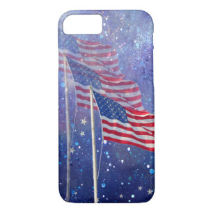 Coque iPhone 7 3 drapeaux avec Starry Arrière - plan Apple iPhone