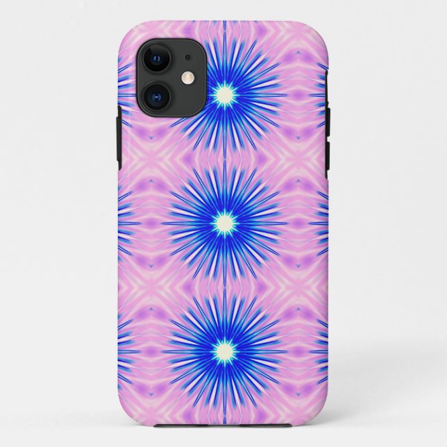 Coques Case-Mate iPhone 3 fleurs bleues (Dos)