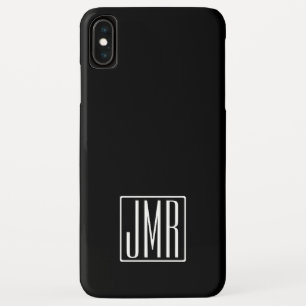 Case-Mate iPhone Case 3 Initiales Monogramme Noir et blanc (ou couleur