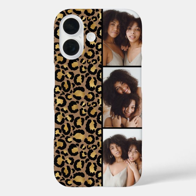 Coques Case-Mate iPhone 3 Photo Brown And Gold Leopard Print (Verso)