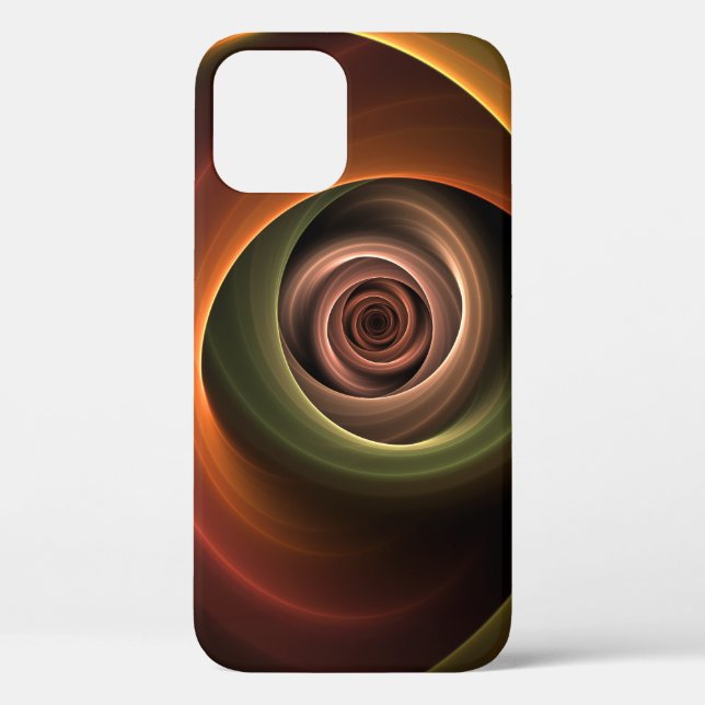 Coques Case-Mate iPhone 3D Spirale Abstraite couleurs chaudes Art fractal  (Verso)