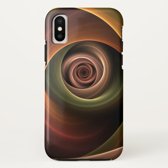 Coques Case-Mate iPhone 3D Spirale Abstraite couleurs chaudes Art fractal  (Dos)