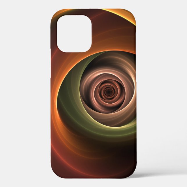 Coques Case-Mate iPhone 3D Spirale Abstraite couleurs chaudes Art fractal  (Verso)