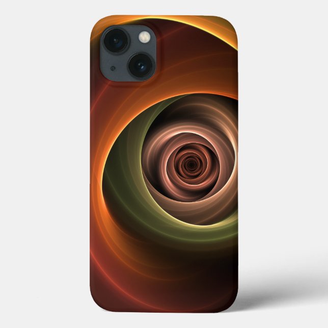 Coques Case-Mate iPhone 3D Spirale Abstraite couleurs chaudes Art fractal  (Verso)