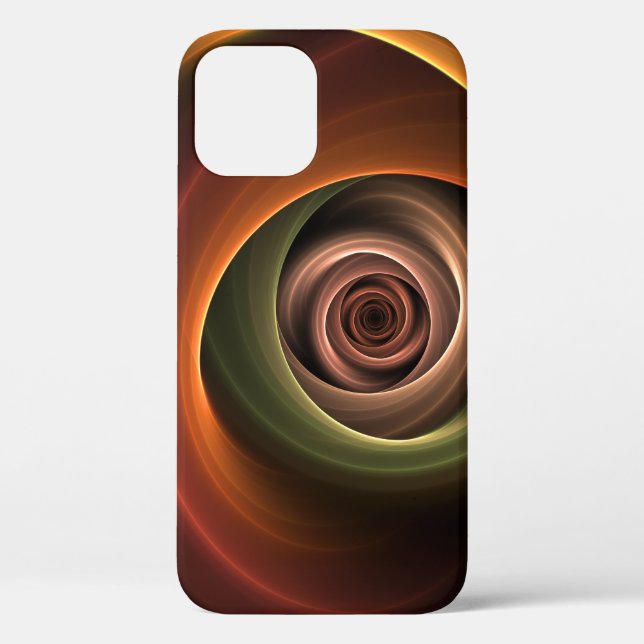 Coques Case-Mate iPhone 3D Spirale Abstraite couleurs chaudes Art fractal  (Verso)