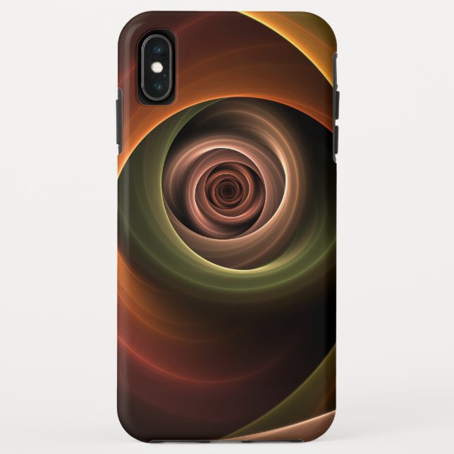 Coques Case-Mate iPhone 3D Spirale Abstraite couleurs chaudes Art fractal  (Dos)
