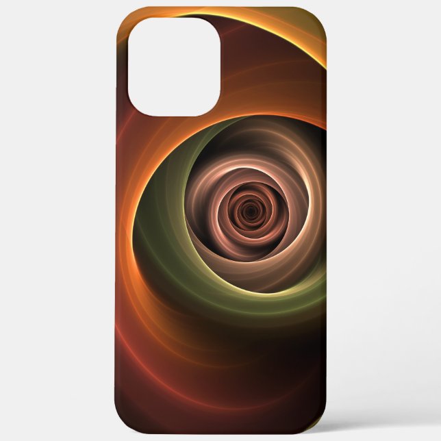 Coques Case-Mate iPhone 3D Spirale Abstraite couleurs chaudes Art fractal  (Verso)